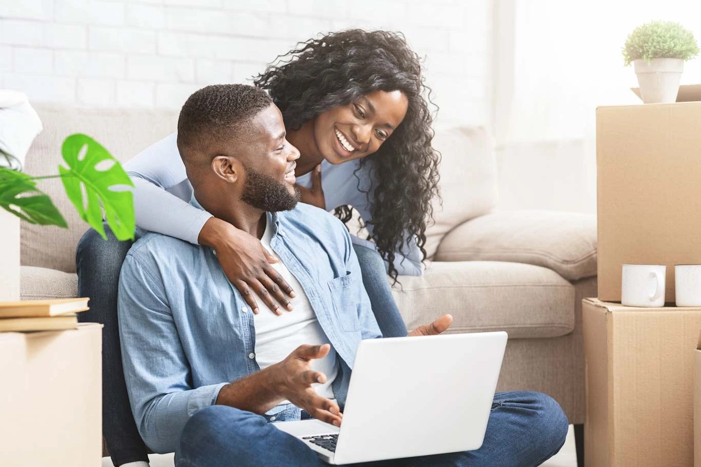 Happy Couple Who just moved to New Jersey